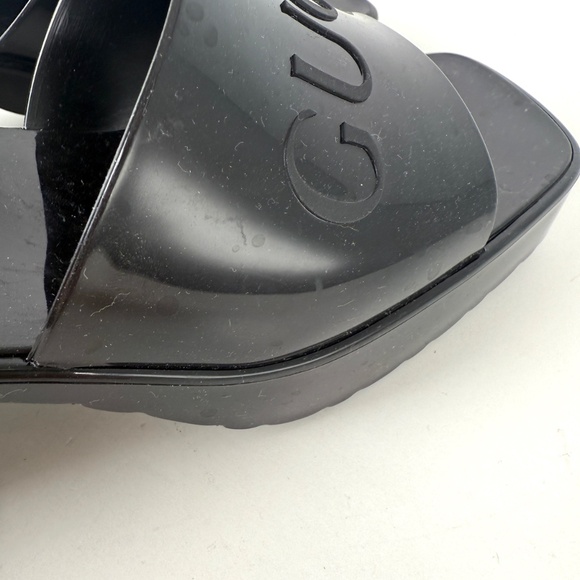GUCCI Rubber Black Platform Slide Sandals 36, 6 - Picture 13 of 14